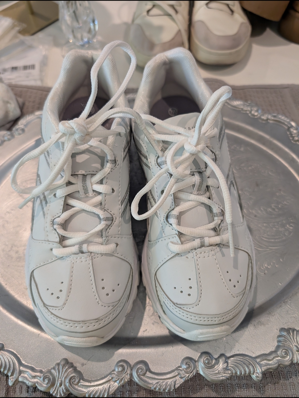 Danskin Now White Women's Lace-Up Sneakers New 7W
